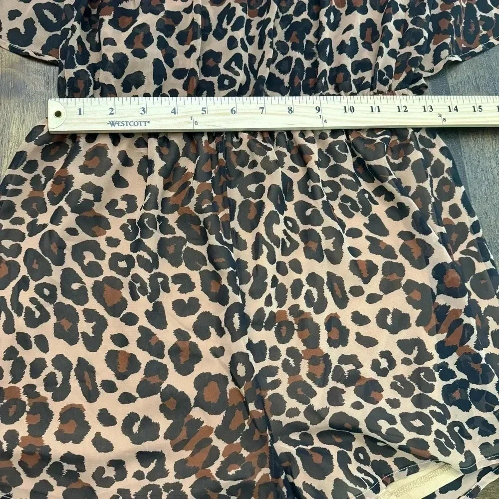 Excellent condition Show Me Your Mumu cheetah print shorts romper. Medium.